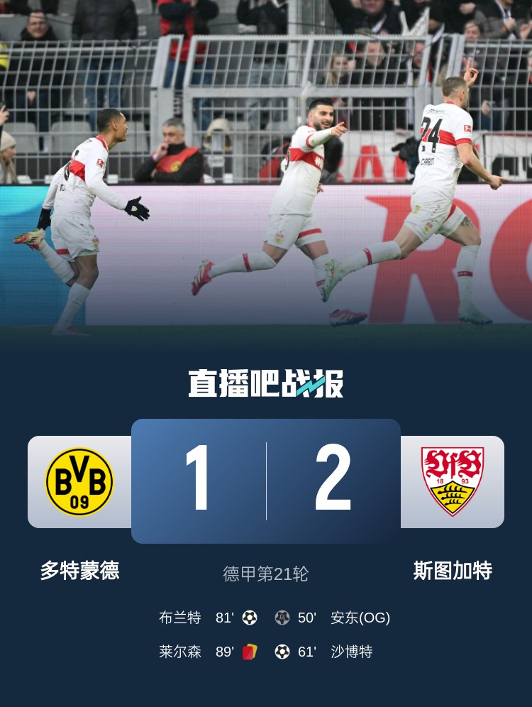 多特蒙德主场告捷,继续稳坐积分榜首位 多特蒙德主场告捷,继续稳坐积分榜首位